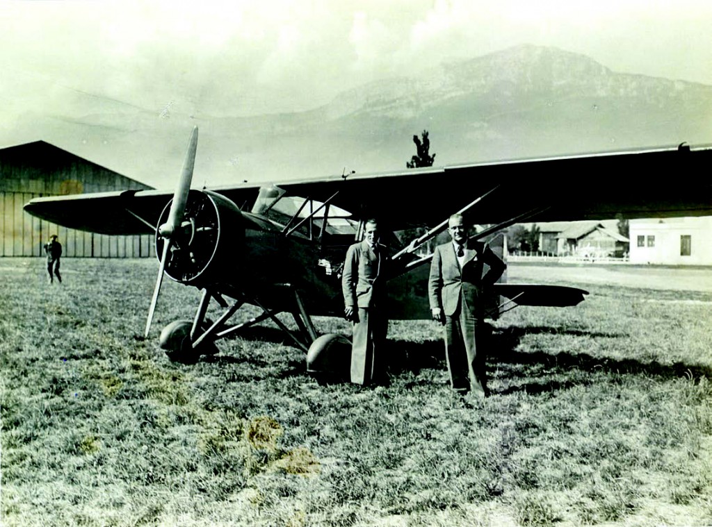 Avion « Potez 58 » en 1936 sur l'aérodrome Grenoble-Mermoz (c) Collection JC Amblard